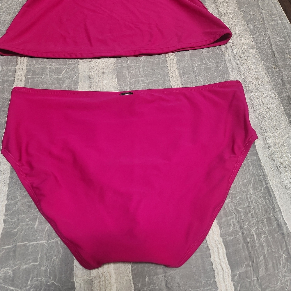 DKNY Fuchsia Tankini Bathing Suit - Picture 3 of 11